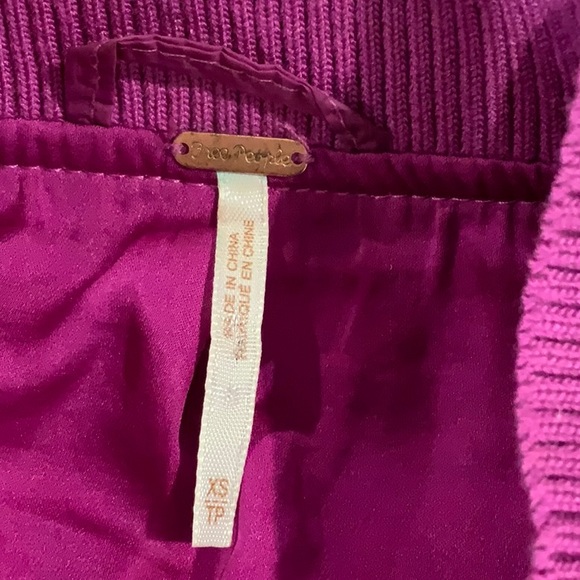 Free People Easy Quilted Purple Bomber Jacket C3 - Picture 9 of 11
